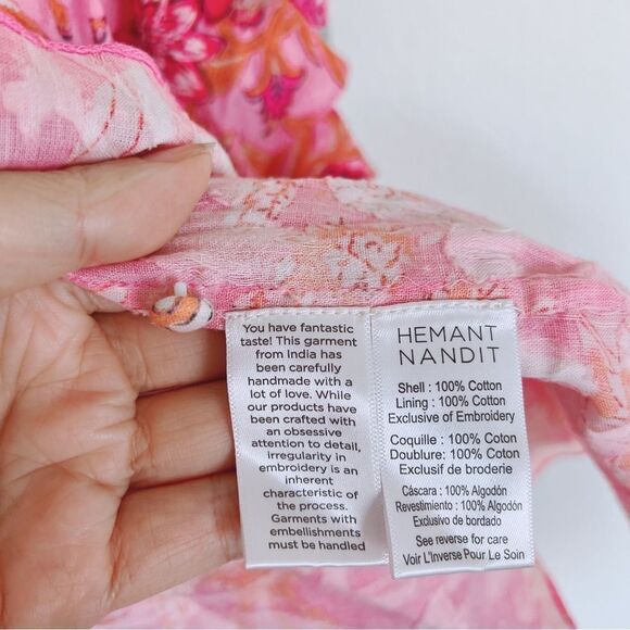 HEMANT AND NANDITA Sidra Ruffle Short Dress in Pink - Picture 12 of 12